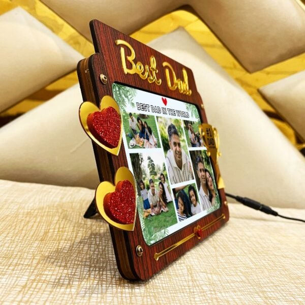 Best Dad Led Photo Frame - Gift For Father - BD8-2