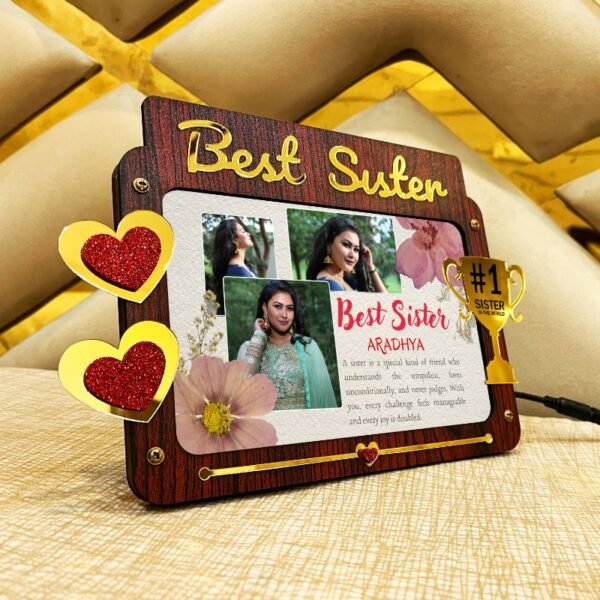 Best Sister Led Photo Frame - Gift For Sister - BS11-2