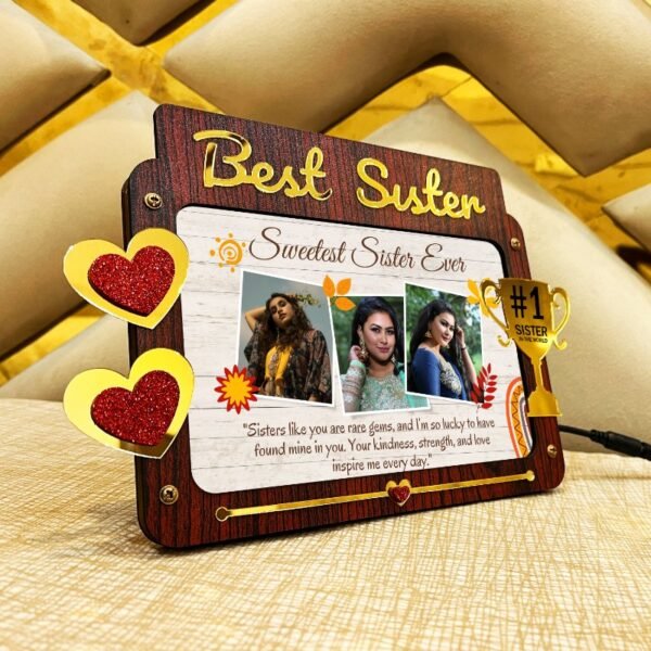 Best Sister Led Photo Frame - Gift For Sister - BS36-2