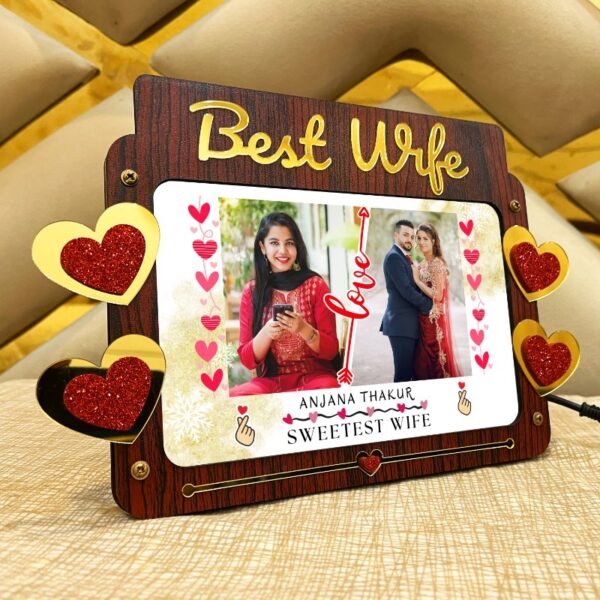 Best Wife Led Photo Frame - Gift For Wife - BW17-2