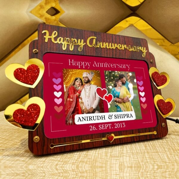 Happy Anniversary Led Photo Frame - Anniversary Gift - HA27-2