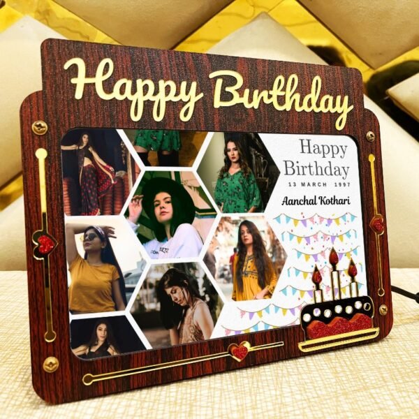Happy Birthday Led Photo Frame - Birthday Gift - HB34-2