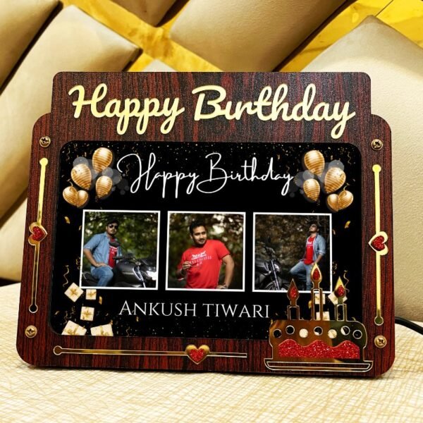 Happy Birthday Led Photo Frame - Birthday Gift - HB4-1