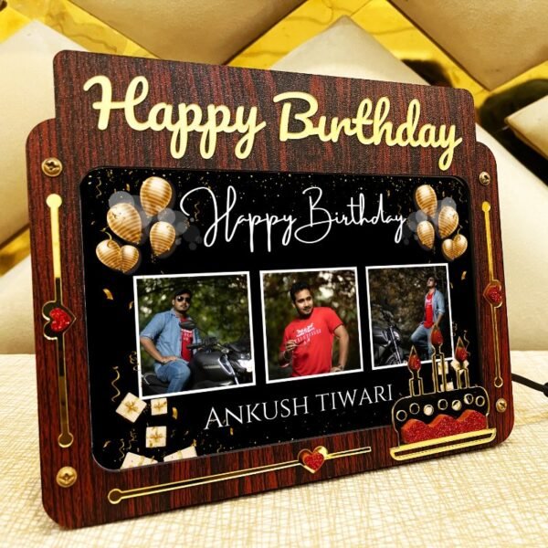 Happy Birthday Led Photo Frame - Birthday Gift - HB4-2