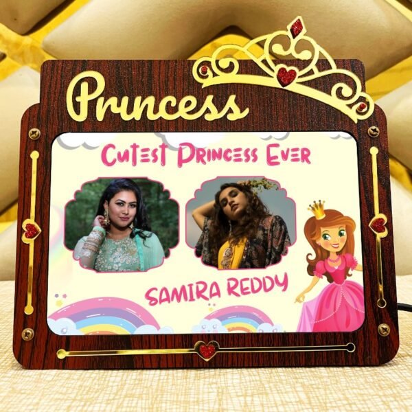 Princess Led Photo Frame for Girls - Girls Photo Frame Gift For Sister Wife Girl Friend - PG21-1