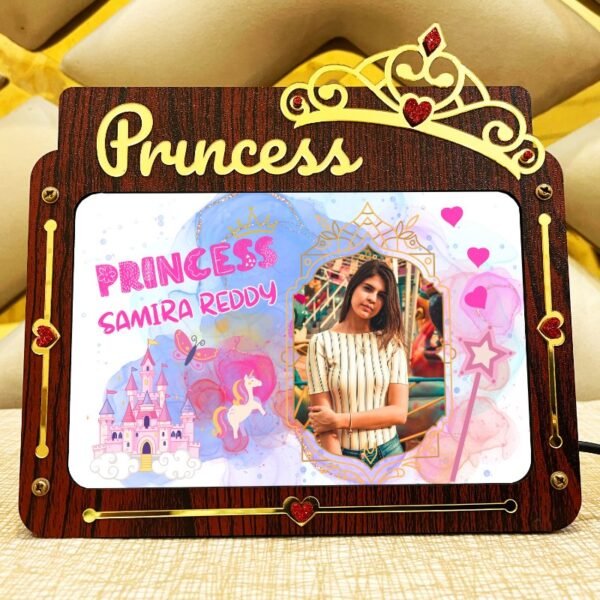 Princess Led Photo Frame for Girls - Girls Photo Frame Gift For Sister Wife Girl Friend - PG23-1